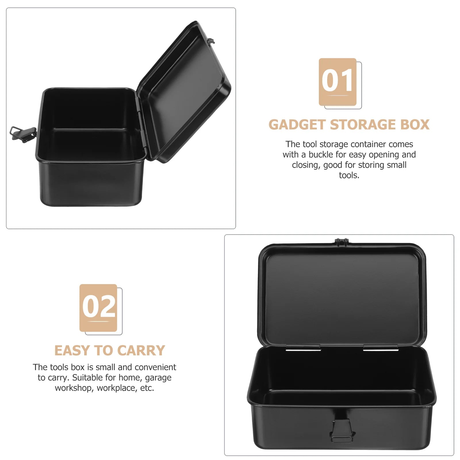 Small Tool Box Iron Sheet Rust Resistant Toolbox Organizer for Workshop Garage Car Storage Tool Box Toolbox Organization