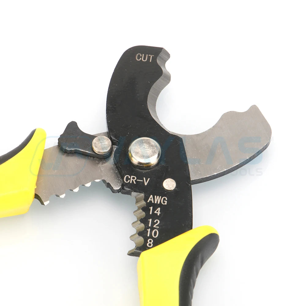 Multifunctional Cable Wire Stripper Stripping Cutter Knife Crimper AWG & Metric Scale