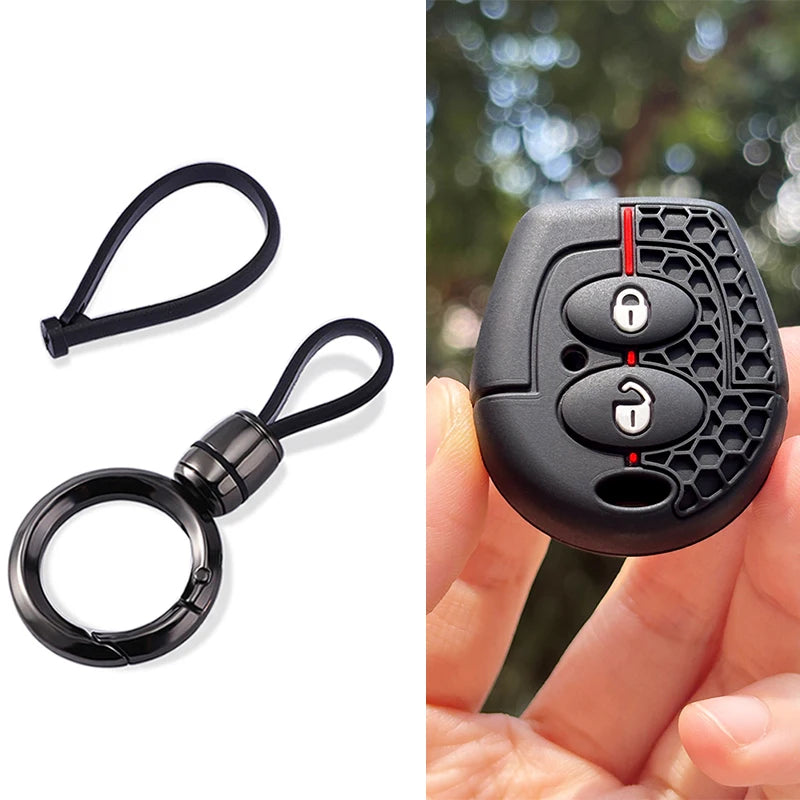 Silicone Car Key Case Cover With Keychain For Skoda Octavia Mk1 For VW Fox For Seat Cordoba Leon Sate Mc1 Ibiza 6L