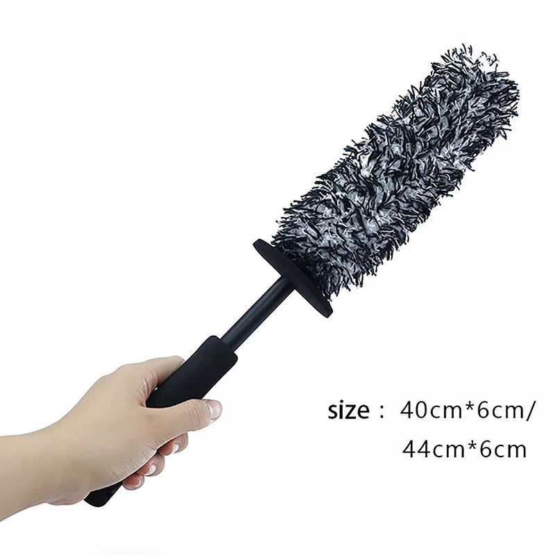 Wheels Brush Car Wash Super Brush Microfiber Premium Non-Slip Handle Easy To Cleaning Rims Spokes Wheel  Car Accessories