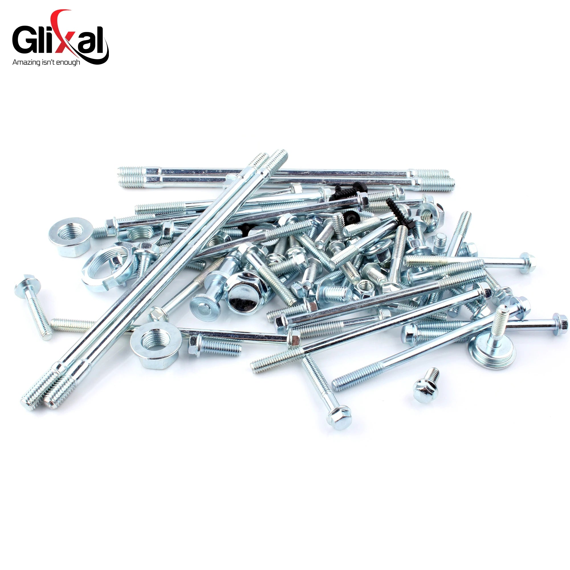 GY6 125cc 150cc 170cc 180cc Complete Engine Bolt and Nut Set for 152QMI 157QMJ Bsed Scooter Moped ATV- Motorcycle Hardware Kit