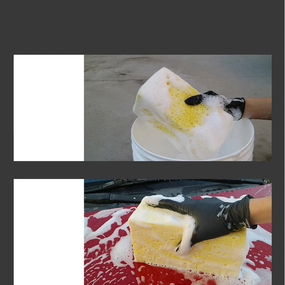 Huge Waxing Car Wash Sponge Wipe Car Sponge Block Car Cleaning Beauty Supplies Car Motorcycle Wash Sponge Yellow