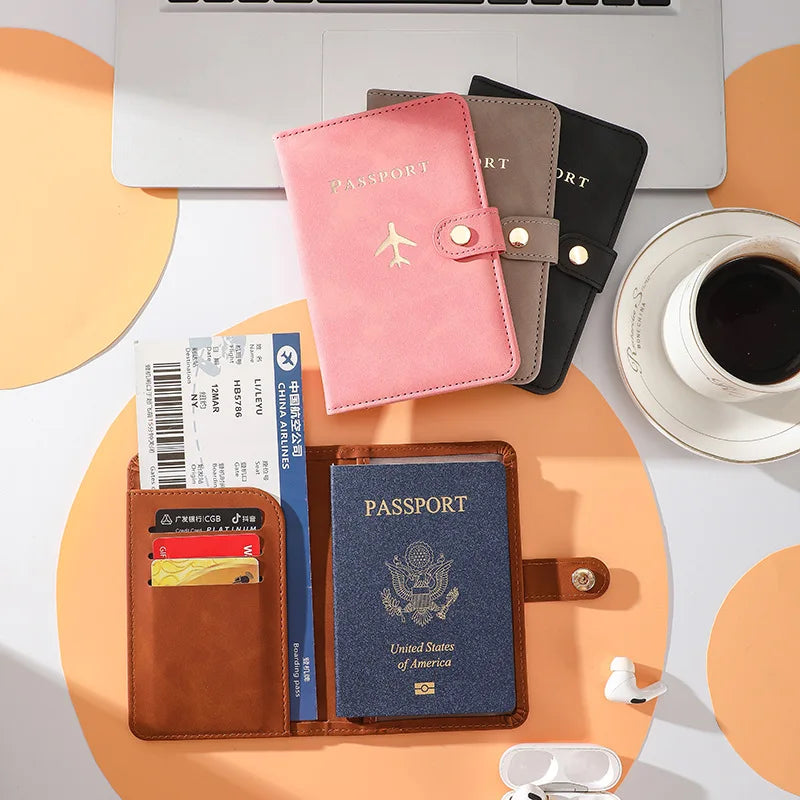 Passport Case Vintage Leather Pattern Passports Holder Women Man ID Bank Credit Card Organizer Storage Case/Travel Accessories