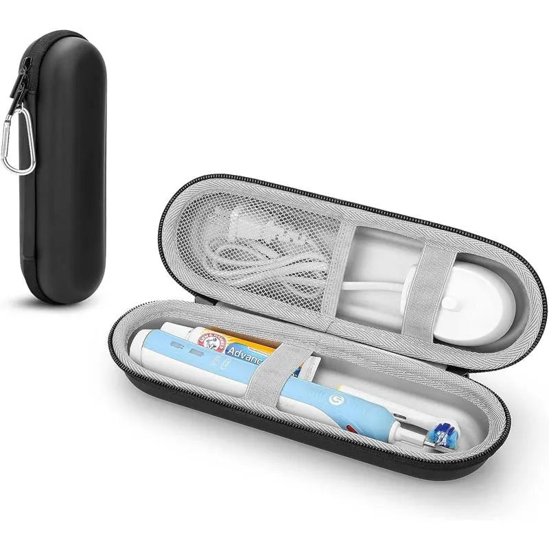 Electric toothbrush travel case, equipped with hanging chain and portable toothbrush holder
