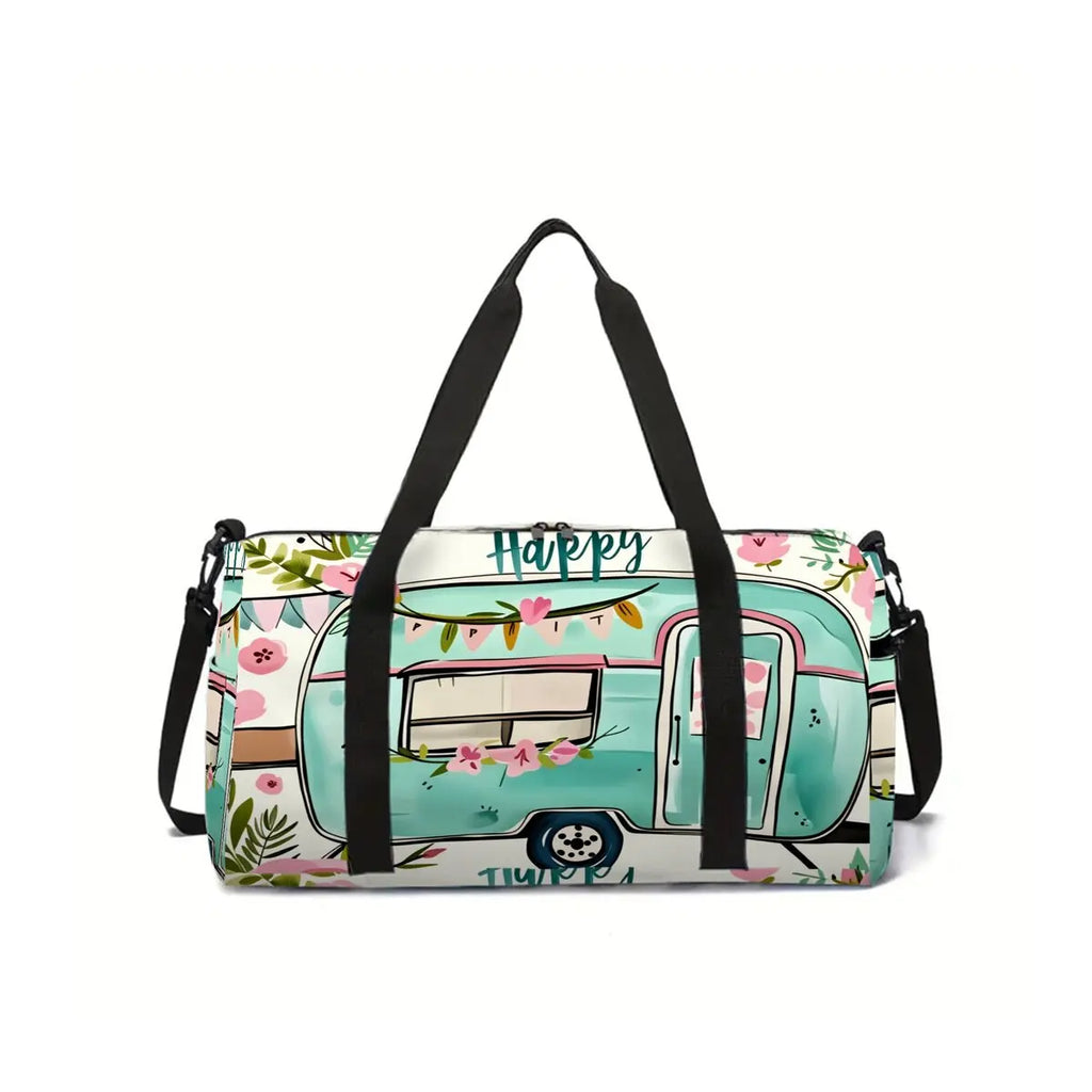 Cartoon Flower Pattern Large Capacity Luggage Bag  For Boy And Girls Best Gifts 2D Cartoon Travel Duffels Hand Bag For Children
