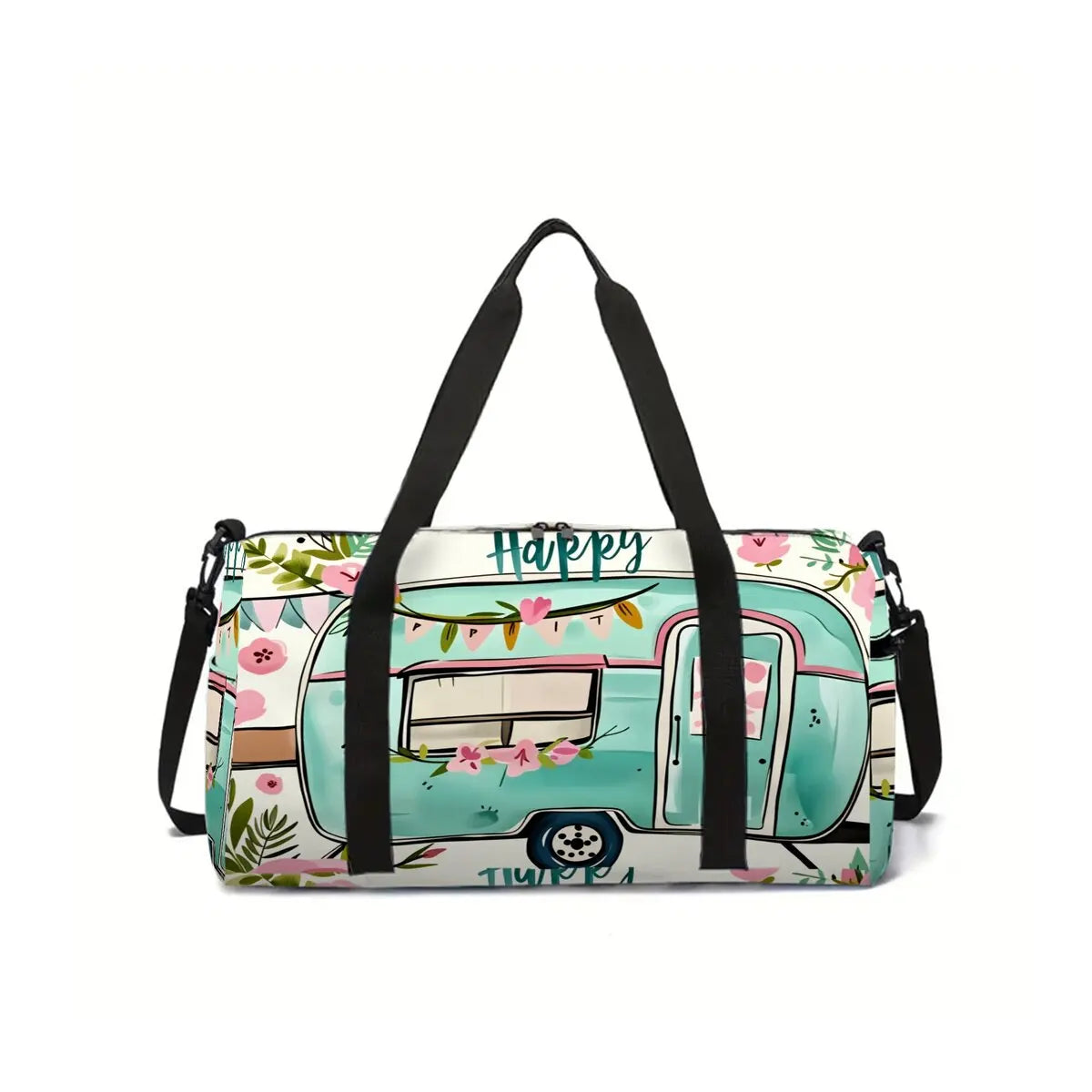 Cartoon Flower Pattern Large Capacity Luggage Bag  For Boy And Girls Best Gifts 2D Cartoon Travel Duffels Hand Bag For Children