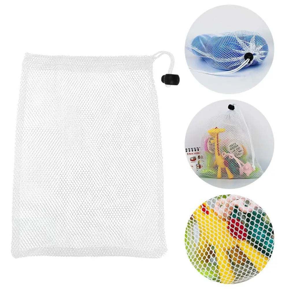 Durable Nylon Mesh Drawstring Storage Pouch Bag Multi Purpose Home Travel Outdoor Activity Pouch Laundry Bag