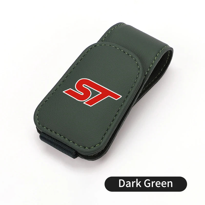 For Ford Magnetic Car Glasses Holder Sunshade Platep Card Ticket Clip ST Racing RS S Mustang Kuga Fiesta Fusion Mondeo Edge