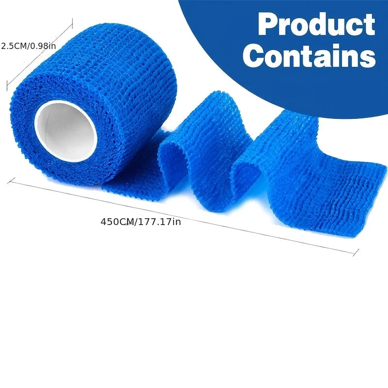 24Rolls Medical Adhesive Bandage Elastic Breathable Sports Self Adhesive Tape Camouflage Wrap Finger Tape Wrist Ankle First Aid