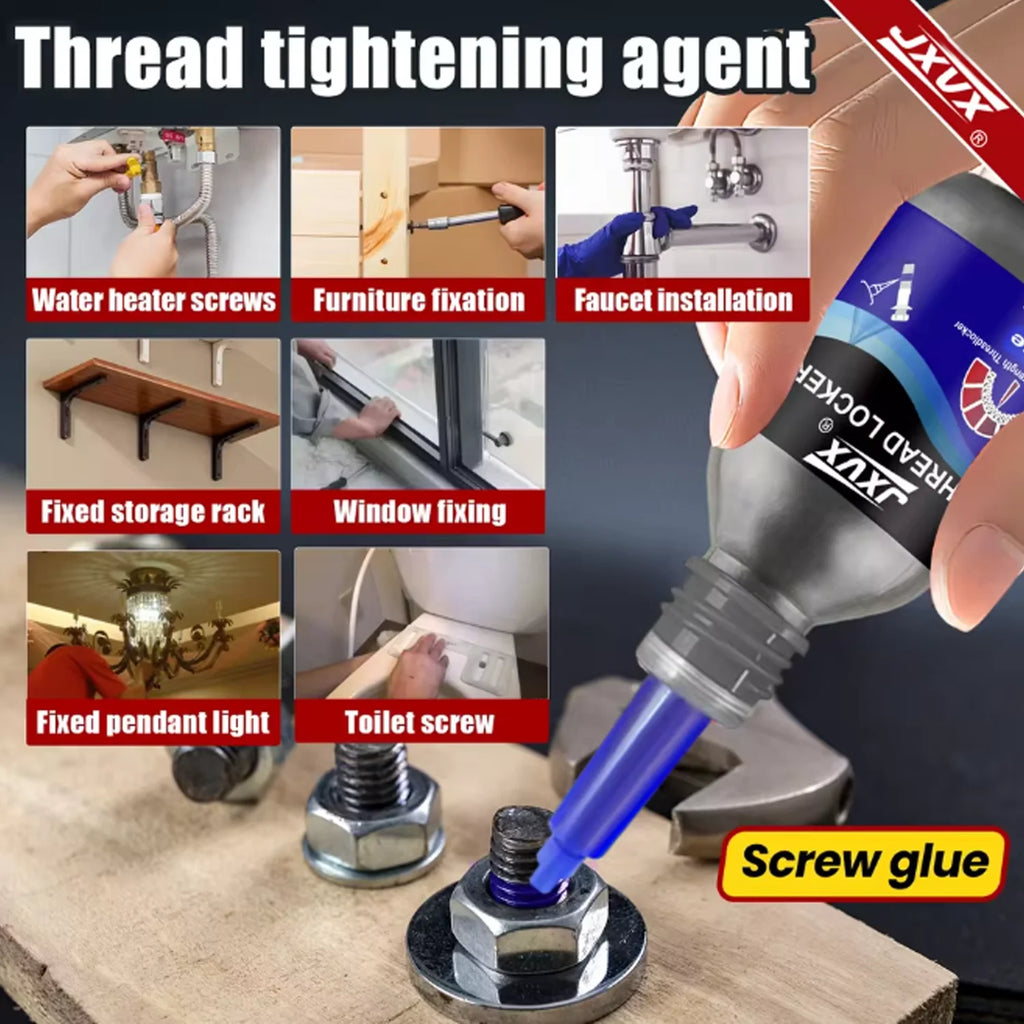 JXVX 10ml Anaerobic Thread Sealing Adhesive, Anti-Stick Glue for Screws, Quick Fixing, Fast Curing Thread Adhesive for Screws