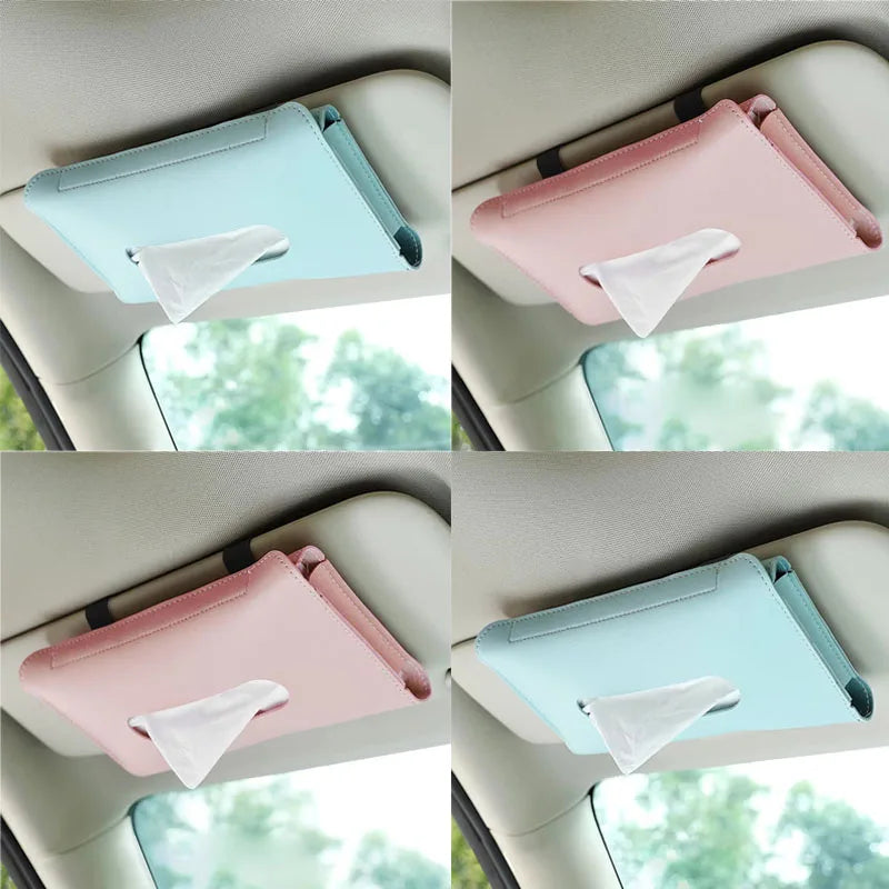 1-4Pcs Car Tissue Box Holder Armrest Paper Towel Storage Bag Organizer For JAC Kia Jeep Lexus Infiniti Isuzu Interior