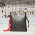 CH Bucket Bag Women Luxury Crossbody Bag Large Capacity Leather Shoulder Handbag With Silk Scarf Vintage Daily Commute Handbags