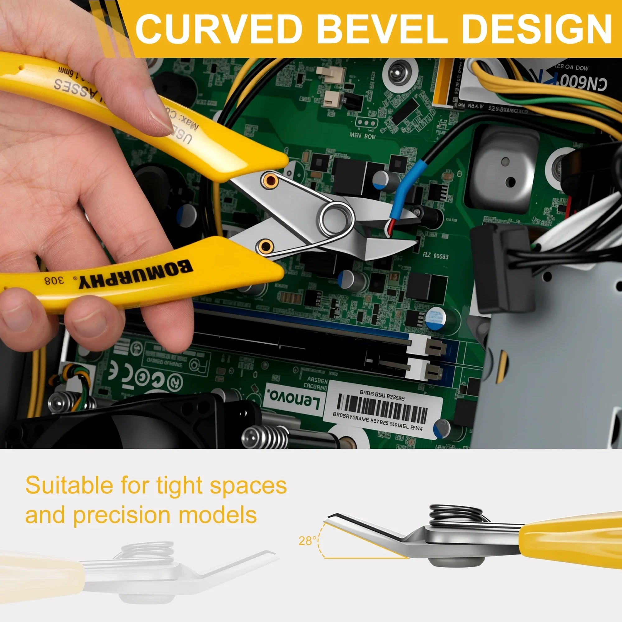 Stainless Steel  Diagonal Pliers High Hardness and Precision Electronic Wire Cutting Nipper Phone Repair Cable Wire Cutter Tool