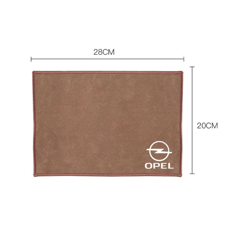 Suede Fleece Microfiber Towel Car Logo Cleaning Rag Cloth For Opel Corsa D Astra Insignia Vauxhall Vectra H G J Antara C Zafira