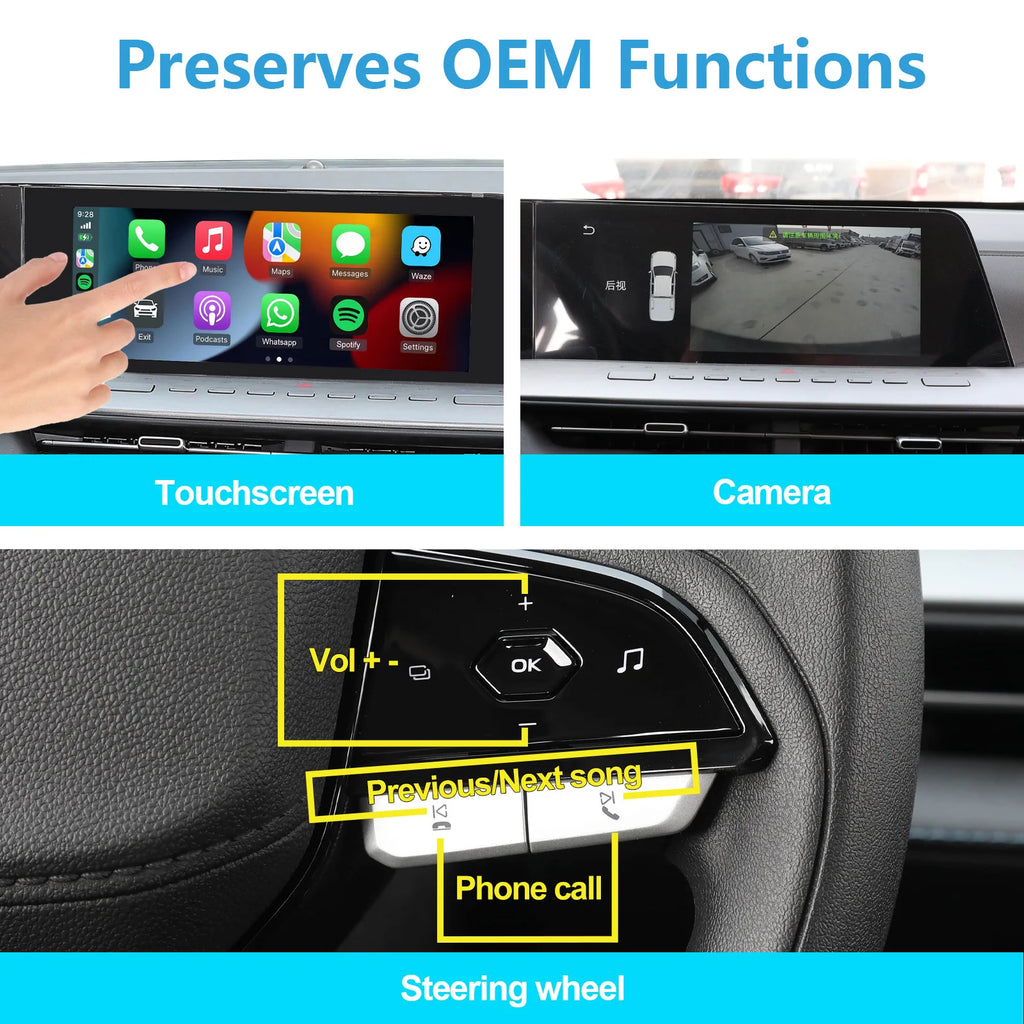 Wireless CarPlay & Android Auto Interface for Changan Hunter 2024-2026 (OEM Features Retained), No Need Programing Code