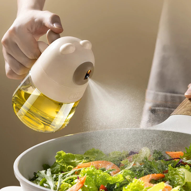 Press Type Glass Oil Spray Oil Bottle Spray Oil Dispenser Oil Jar BBQ Kitchen Baking Roasting Picnic Kitchen Toolglass Oil Spray