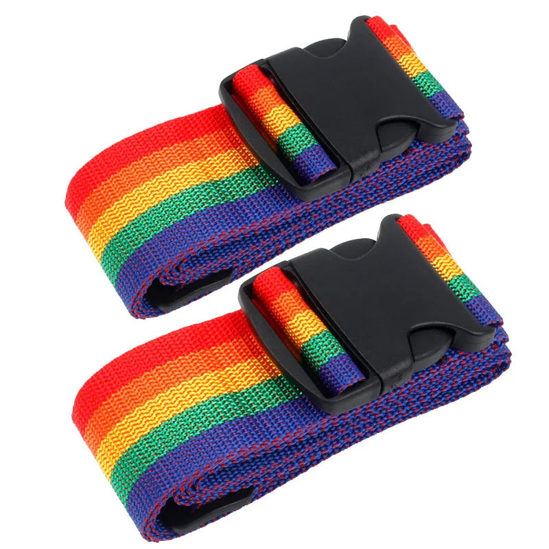2 pieces nylon Luggage Strap Adjustable Travel Suitcase Buckle Strap Baggage Belt Travel Accessorises Suitcase Packing Seat Belt