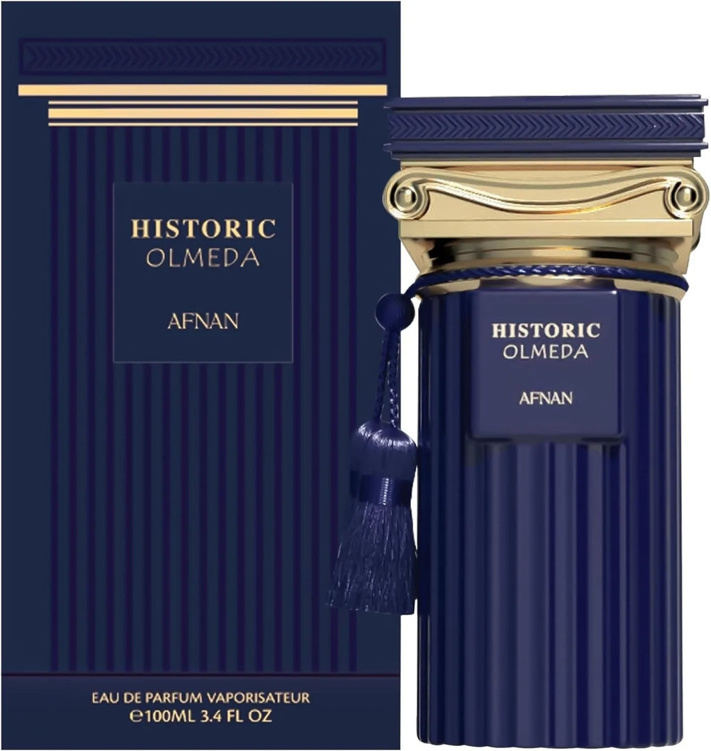Afnan Historic Olmeda Eau De Parfum Spray for Men, Pink Pepper, Cedar, Patchouli, 3.4oz