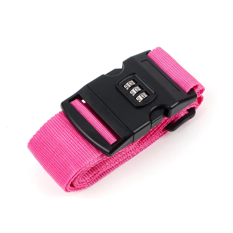 Adjustable Luggage Strap 1 Pcs Packing Belt Travel Essential Accessories Suitcase Supplies Fixed Belt cipher lock Suitcase Strap
