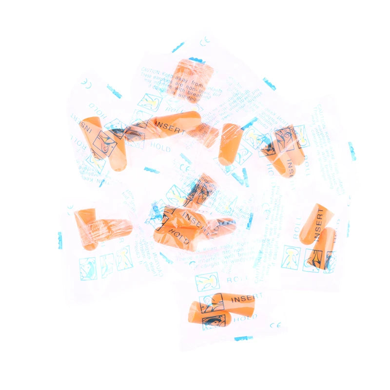 20Pcs Anti-noise Sponge Earplugs Reusable Anti-Noise Noise Reduction Protection Sound Insulation Ear Plugs For Sleep Work