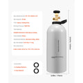SucceBuy CO2 Tank 10 lbs New Aluminum Alloy Cylinder CO2 Air Tank with Light Spray Coating DOT Approved Cylinder for Draft Beer
