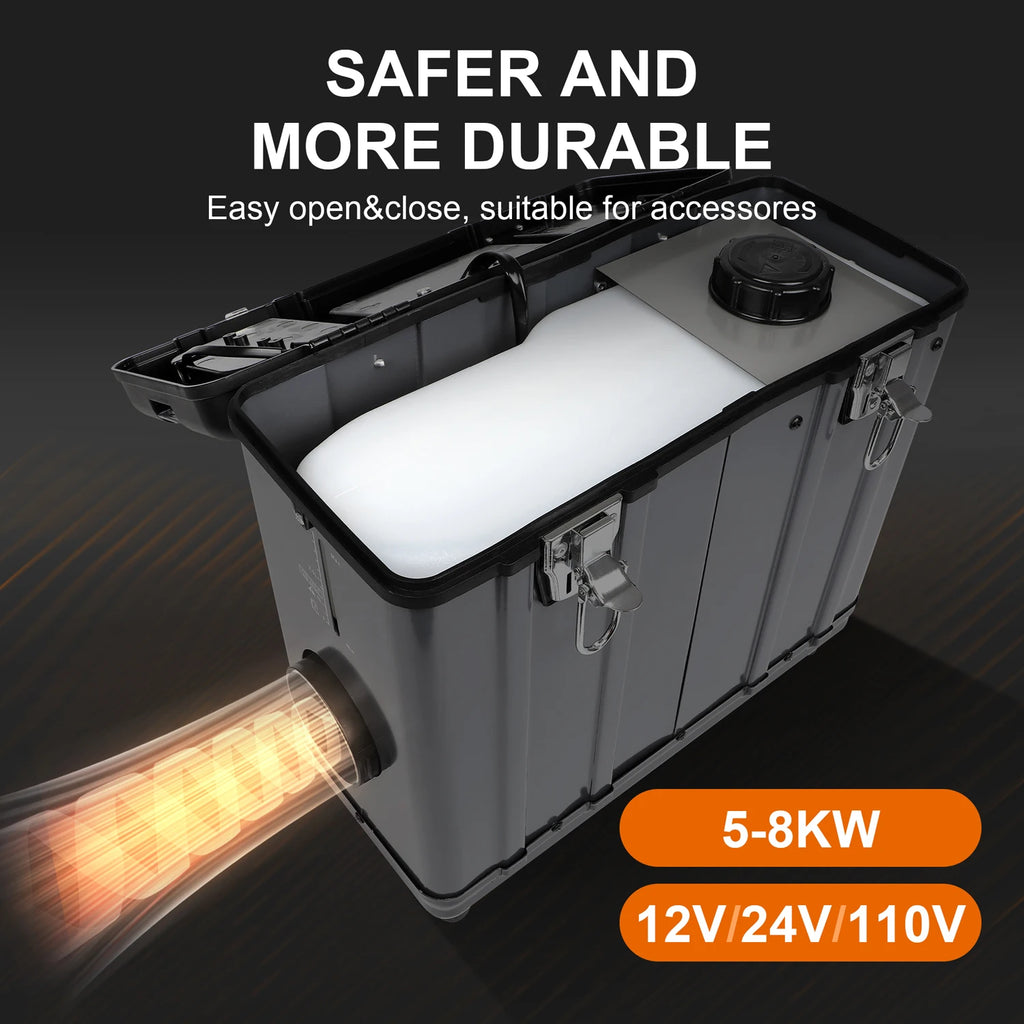 8KW Diesel Heater All in One, DC12-24V, Fast Heating Diesel Air Heater with Remote Control and Color Digital Display, Low Noise, Voice Announcement, for RV, Truck, Camper, Van, Boat and Trailer