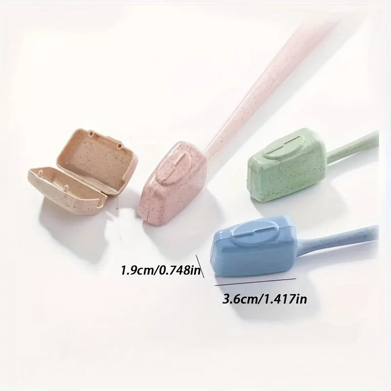 1pc Travel Toothbrush Box, Toothbrush Storage Box, Plastic Toothbrush Holder With Air Vent, Suitable For Travel Family Packaging