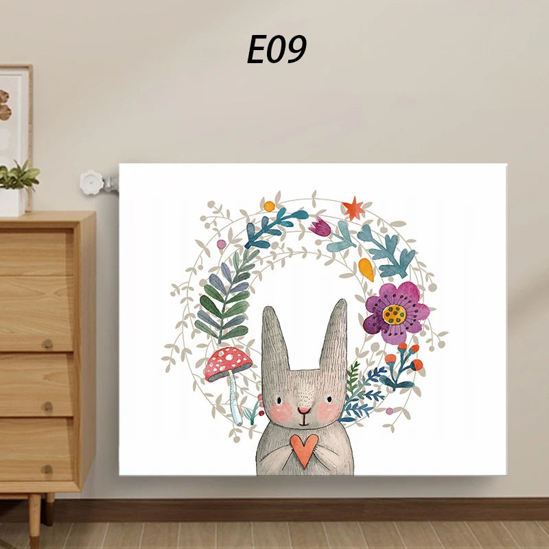 55-210cm Elastic All Inclusive Radiator Dust Cover Multi-sizes Chinese Style Printing Decorative Heater Cover Washable Reusable