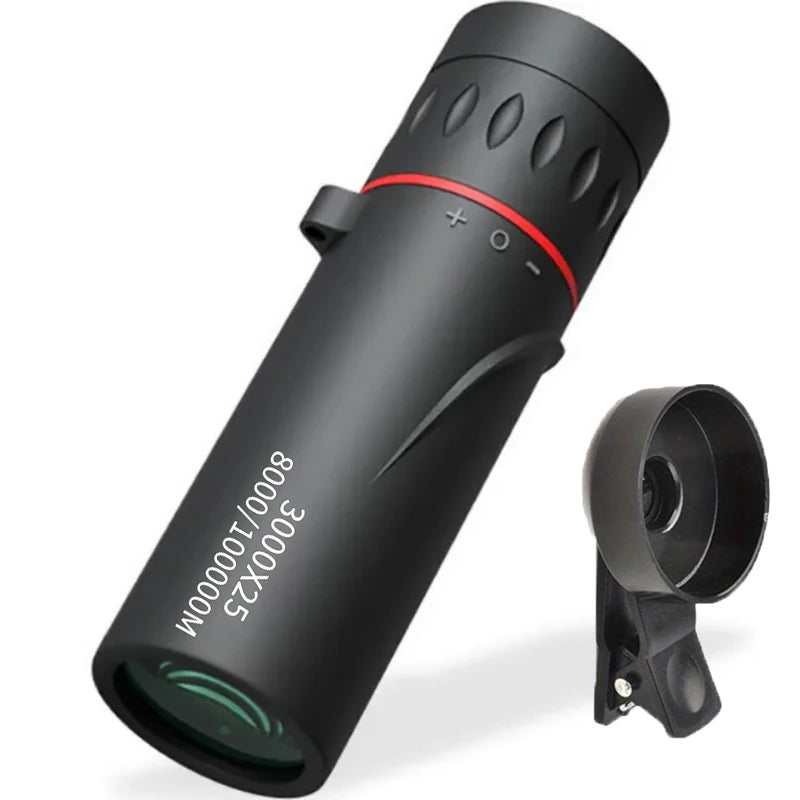 3000x25 Adult Professional HD Remote Monocular & Pocket Mini Portable Telescope for Outdoor Camping and Hunting
