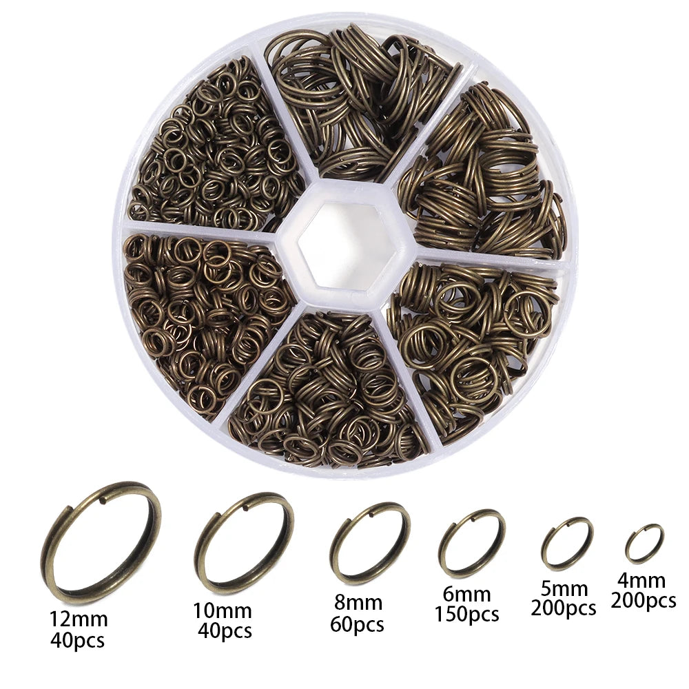 1Box Metal Jump Rings Gold Silver Color Double Loops Split Rings Connectors For Jewelry Making DIY Necklace Bracelet Accessories