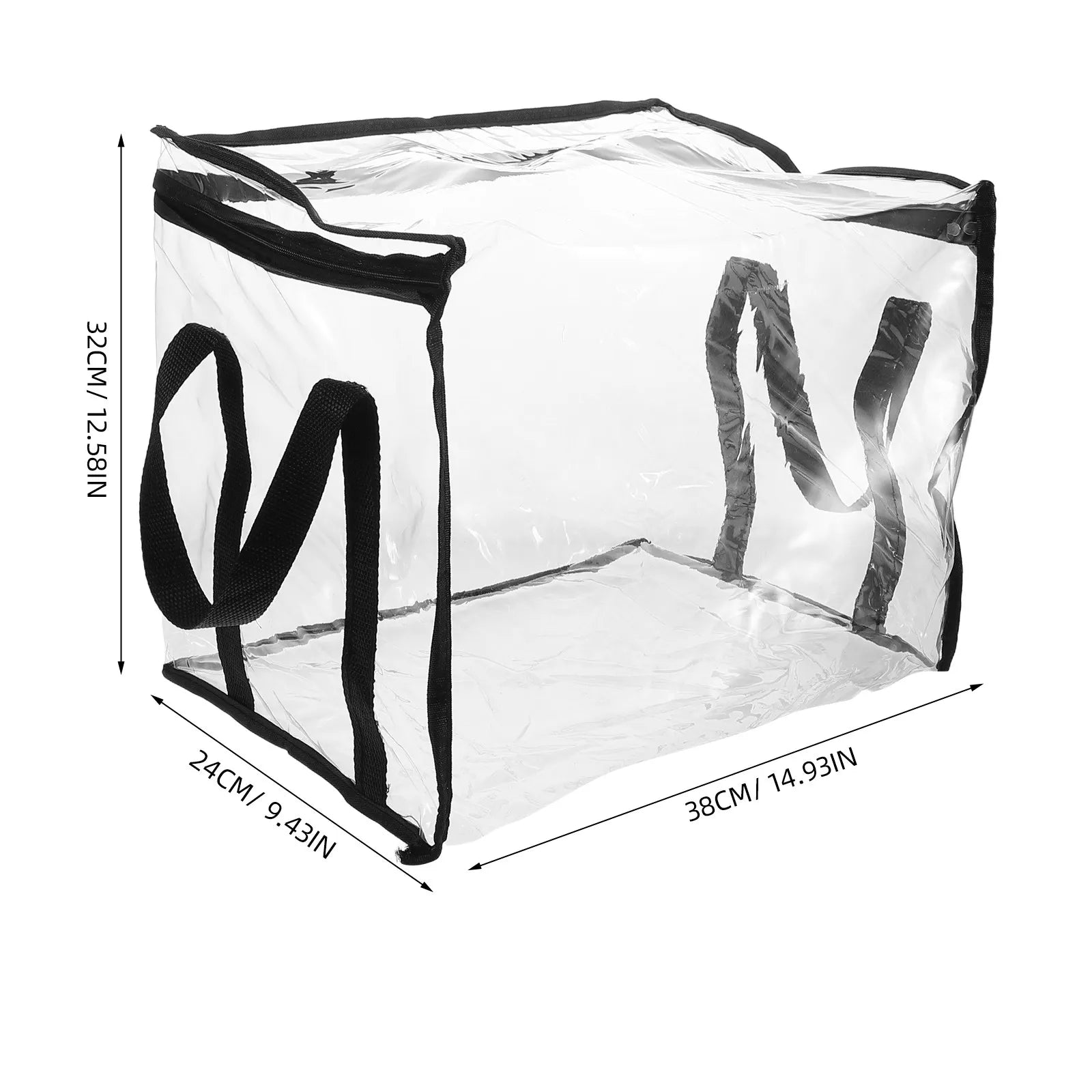 Collapsible Transparent Storage Box Student Portable Book Cube Large Capacity Waterproof Clear Organizer Storage Container