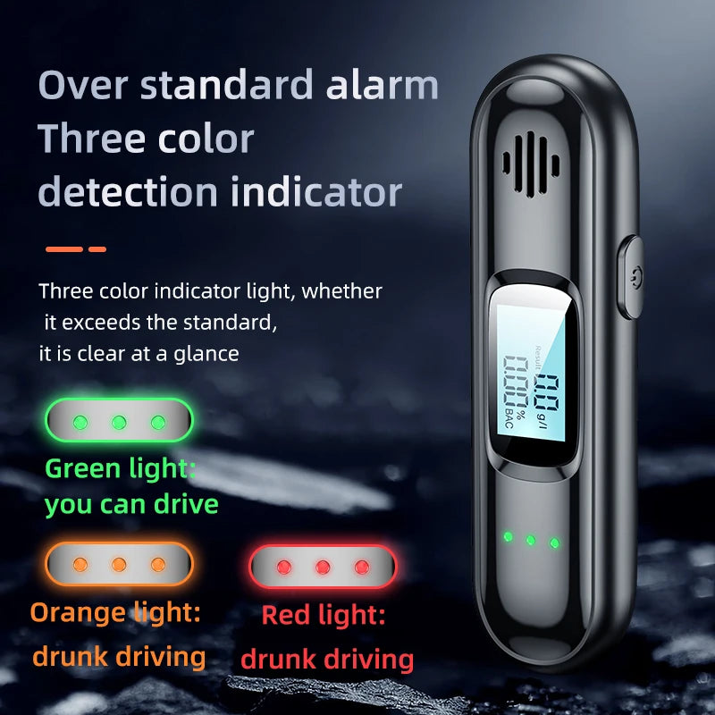 Alcohol Tester, Breathalyzer, Breath Analysis Device, High-Precision and Sensitive, Specifically Designed for Household Cars