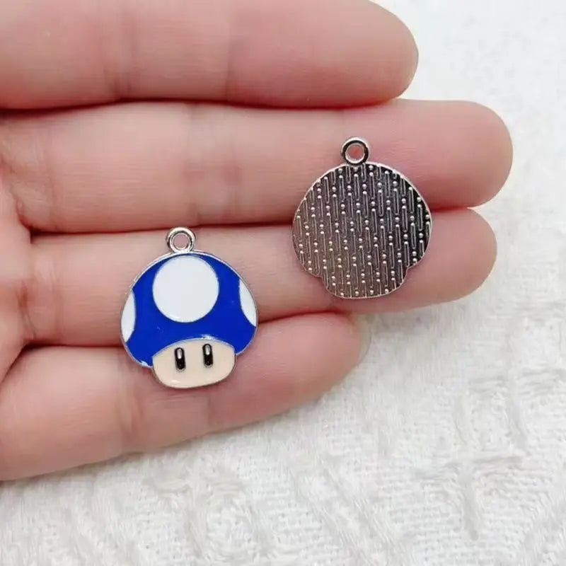 10 pieces/batch of cute cartoon enamel pendants, used for DIY earring jewelry making bracelets earrings handmade accessories