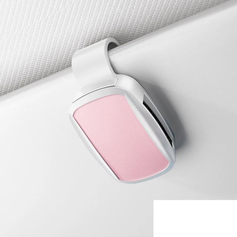 Bowknot Car Glasses Clip Cute Feminine Cartoon Sun Visor Multifunctional Storage Holder Eyeglass Organizer Auto Interior