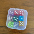 Boxed 9 pieces, 14mm in size, transparent boxed dice, throwing dice, sieve for dice