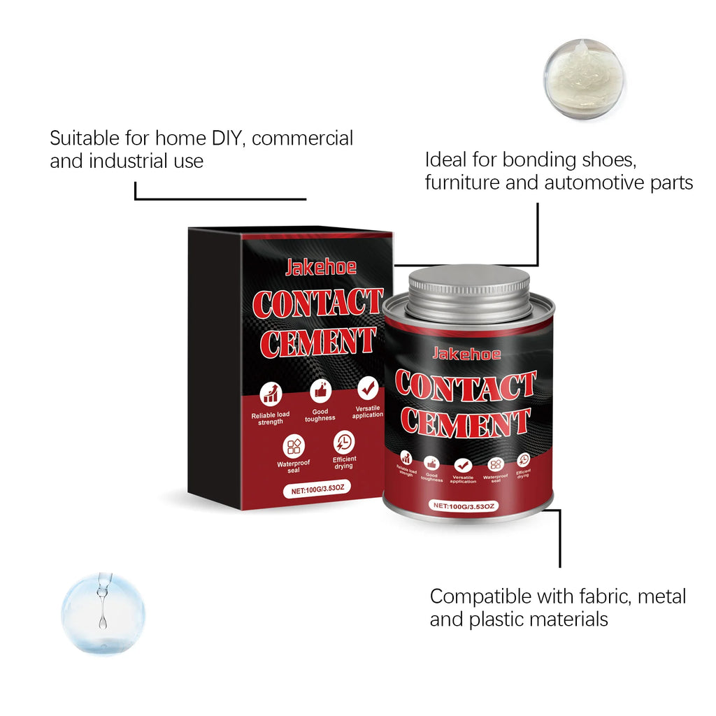 Contact Adhesive Glue Flexible Waterproof Heat Resistant Strong Bond For Furniture Leather Wood Rubber Repair Fast Drying DIY