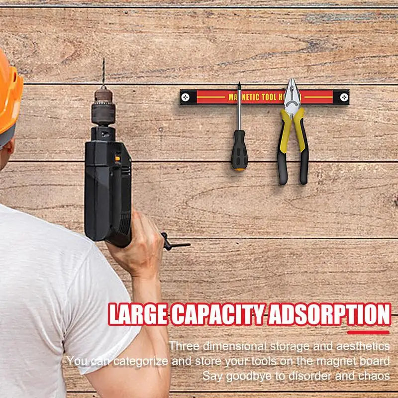 Magnetic Strip For Tools Large Capacity Wall Tool Holder Metal Tool Bar For Workshop Home Space Saving Tool Organizer For Car