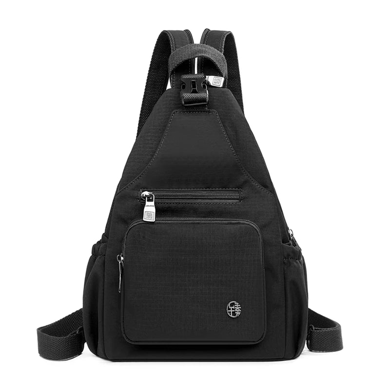 Women's Multifunctional 3-in-1 Shoulder Chest Bag, Convertible Small Backpack & Crossbody Fanny Pack, Lightweight Nylon Purse