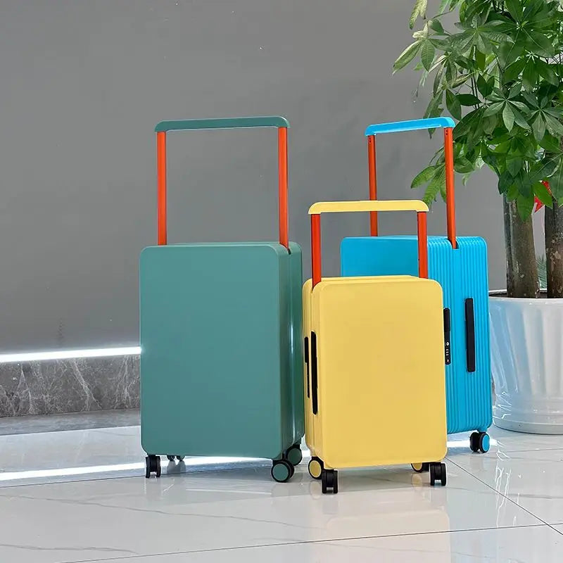 Wide pull suitcase, women's pull suitcase, men's travel suitcase, checked in box, 20 inches 24 inches boarding case, checked in