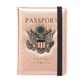 Rfid-Passport Holder For Travel Novelty Waterproof Passport Holder Cover With 3D Metal Badge Portable Card Wallet For Bank Cards