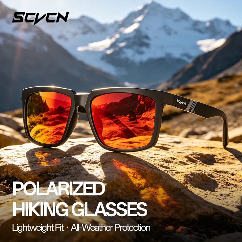 SCVCN HD UV400 Polarized Hiking Sunglasses Casual Stylish Outdoor Sports Glasses Running Fishing Driving and MTB Sunglasses