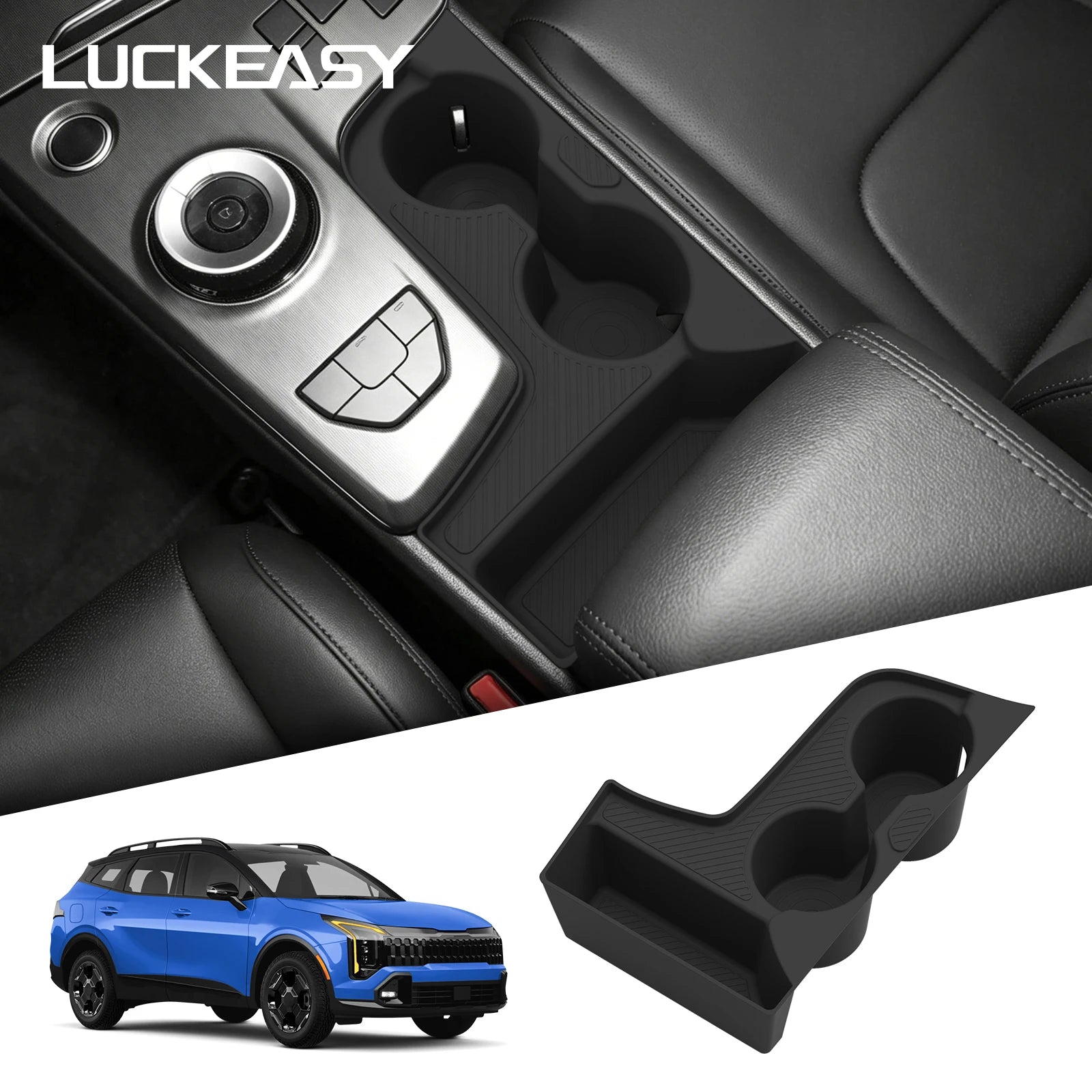 for Kia Sportage 2026 Central Console Water Cup Holder Car Interior Accessories Silicone Drinks Holder Storage Case Tray