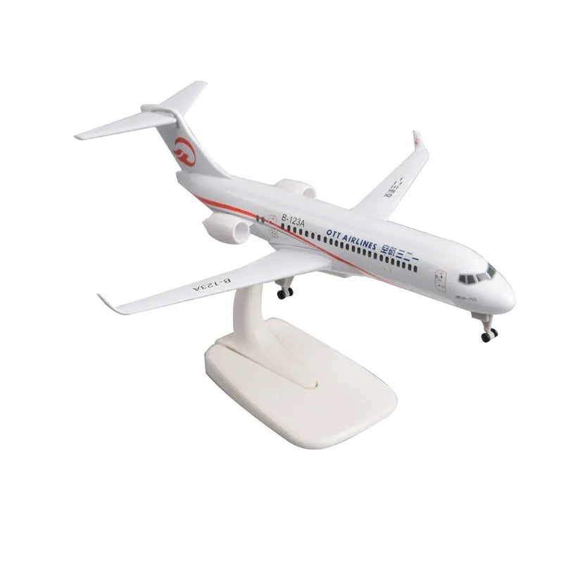 Miniatures Airplane Toy 20cm China Eastern Airways ARJ21 Metal Scale Plane Model Assembly With Base For Collection Display Boys