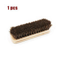 Natural Horsehair Bristles Soft Leather Shine Cleaning Brush for Cleaning Upholstery Cleaner Car Interior Wood Handle Anti Slip