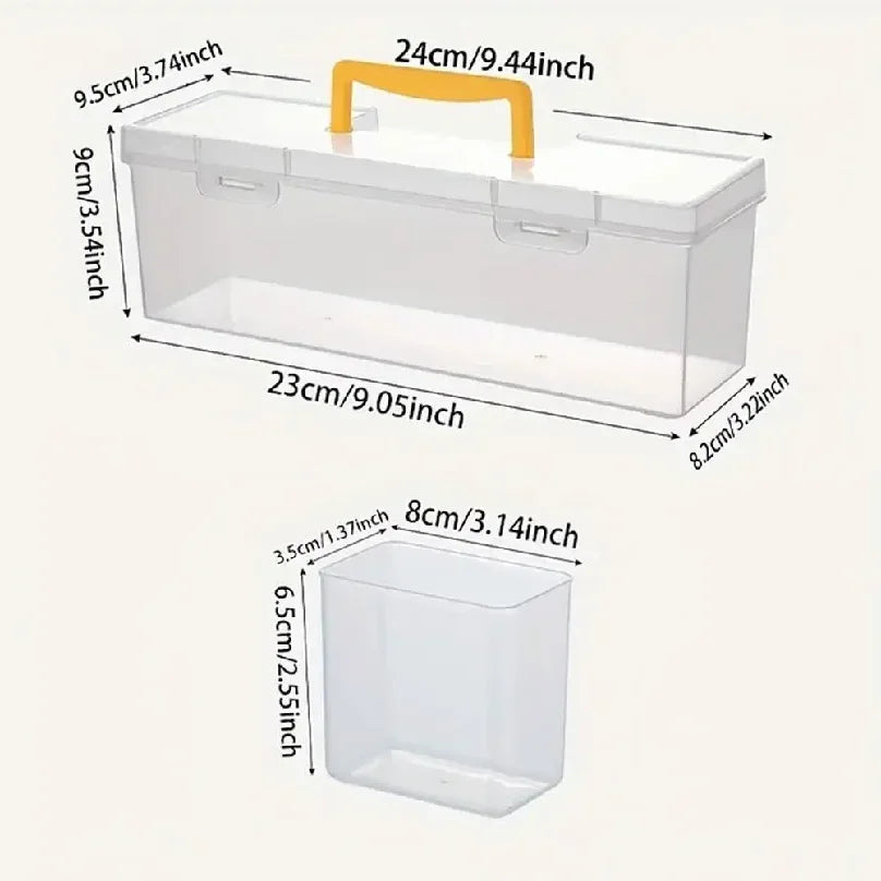 Tool Parts Storage Box Set Multi-Compartment Tool Organizer Multi Functional Small Accessory Sorting Case Toolbox With Handle