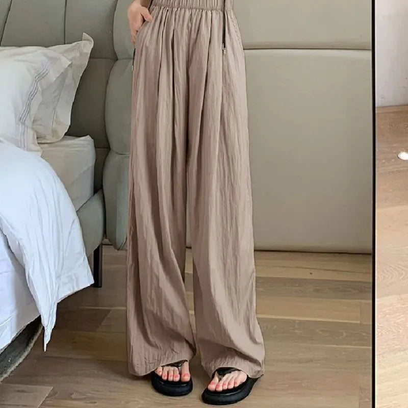 2026 Summer New Fashion Tracksuit Matching Set Women's Elegant White Sunscreen Shirt+Vest+Casual Wide Leg Pants 3-Piece Suit