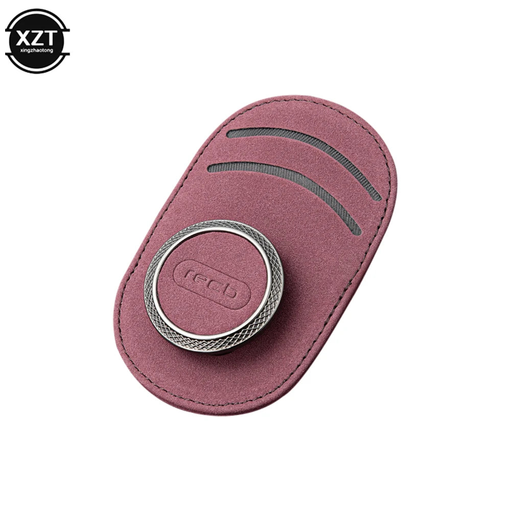 Fashion Car Glasses Holder Universal Sun Visor Clip Sunglasses Holder Suede Leather Eyeglasses Hanger Ticket Clip Glasses Mount