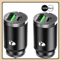 New Mini 100W Car Charger Type C Dual USB Fast Charging iphone 15 pro max Samsung Huawei Xiaomi Socket Cigarette Lighter Charger