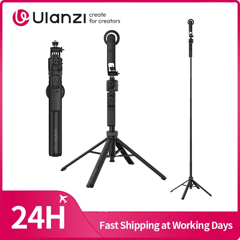 Ulanzi TT23M Magnetic Auto-Tracking Selfie Stick Tripod Smart Face Tracking Selfie Stick Ground Tripod for Outdoor Travel Vlog