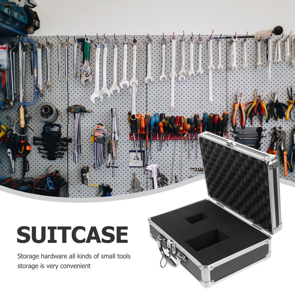 Aluminum Alloy Toolbox Portable Heavy Duty Multi Functional Tool Storage Case for Home Workshop DIY Organization Large Capacity